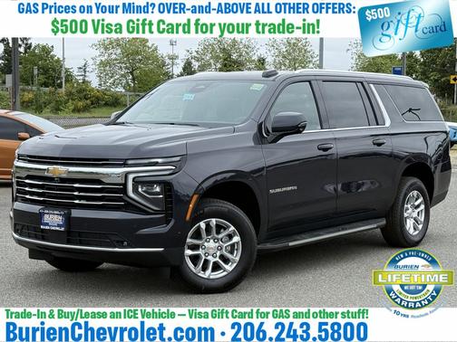 Dark Ash Metallic 2026 Chevrolet Suburban LT