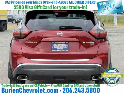 Scarlet Ember Tintcoat 2024 Nissan Murano Platinum Intelligent AWD
