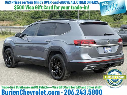 Platinum Gray Metallic 2023 Volkswagen Atlas 3.6L SE w/Technology