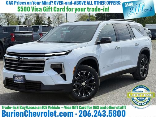 Polar White Tricoat 2026 Chevrolet Traverse LT