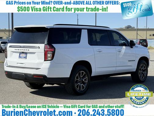 Summit White 2022 Chevrolet Suburban 4WD Z71