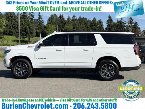 Summit White 2022 Chevrolet Suburban 4WD Z71