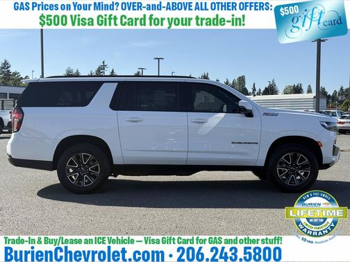 Summit White 2022 Chevrolet Suburban 4WD Z71