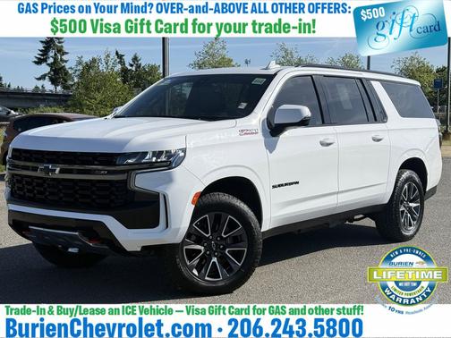 Summit White 2022 Chevrolet Suburban 4WD Z71
