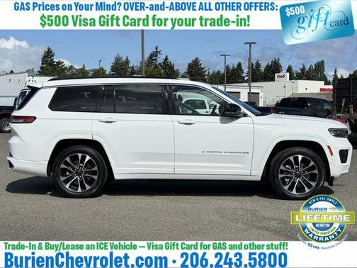Bright White Clearcoat 2024 Jeep Grand Cherokee L Overland