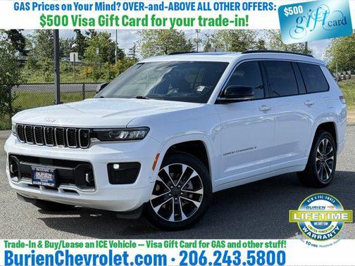 Bright White Clearcoat 2024 Jeep Grand Cherokee L Overland