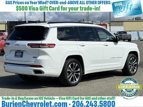 Bright White Clearcoat 2024 Jeep Grand Cherokee L Overland
