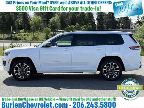 Bright White Clearcoat 2024 Jeep Grand Cherokee L Overland