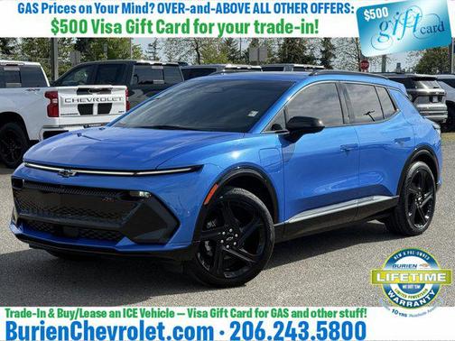Riptide Blue Metallic 2025 Chevrolet Equinox EV RS
