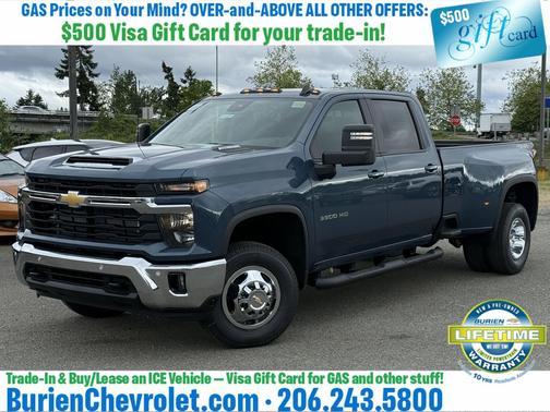 Lakeshore Blue Metallic 2026 Chevrolet Silverado 3500 LT