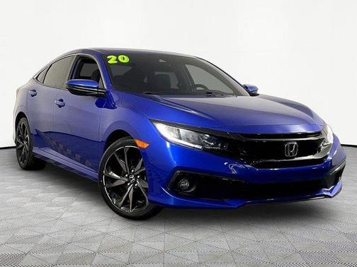 Aegean Blue Metallic 2020 Honda Civic Sport