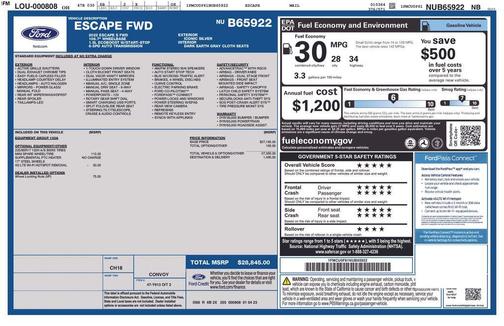 Silver Metallic 2022 Ford Escape S