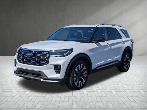 White Metallic 2026 Ford Explorer Platinum