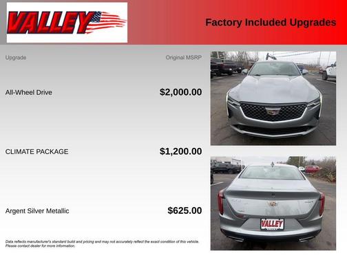 Silver Metallic 2023 Cadillac CT4 Premium Luxury