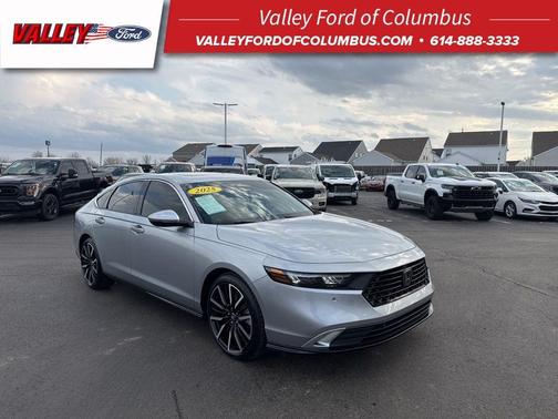 Solar Silver Metallic 2025 Honda Accord Hybrid Touring