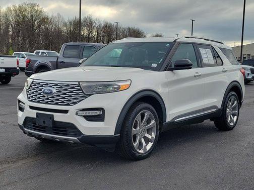 Star White Metallic Tri-Coat 2020 Ford Explorer Platinum