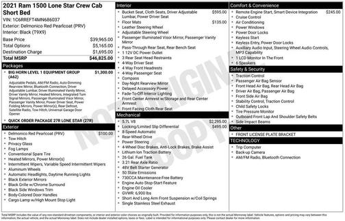 2021 RAM 1500 Big Horn/Lone Star