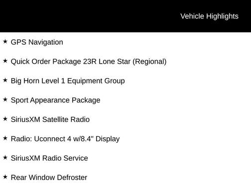 2021 RAM 1500 Big Horn/Lone Star
