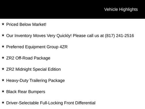 Black 2020 Chevrolet Colorado ZR2