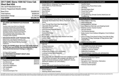 2017 GMC Sierra 1500 SLT