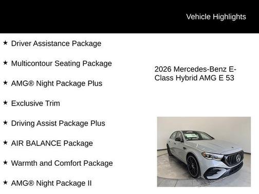 Alpine Gray 2026 Mercedes-Benz AMG E 53 Base