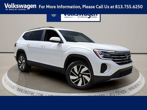 Opal White Pearl 2026 Volkswagen Atlas 2.0T SE w/ Technology