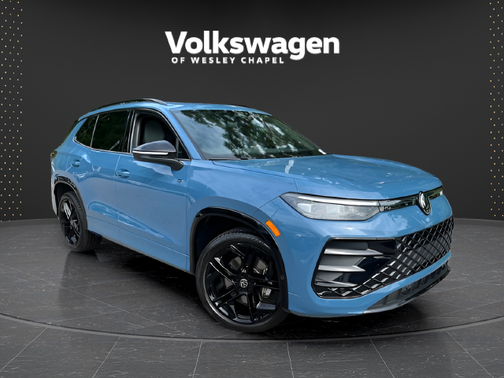 Monterey Blue Pearl 2025 Volkswagen Tiguan 2.0T SE R-Line Black