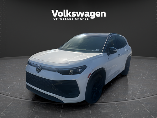 Opal White W/Black Roof 2025 Volkswagen Tiguan 2.0T SE R-Line Black