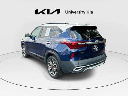 Dark Ocean Blue/White Roof 2021 Kia Seltos SX Turbo