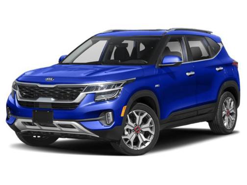 Dark Ocean Blue/White Roof 2021 Kia Seltos SX Turbo