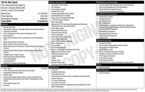 Shadow Black 2016 Kia Soul Base