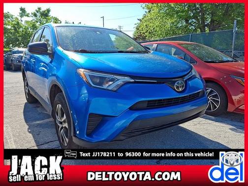 Electric Storm Blue 8X7 2018 Toyota RAV4 LE
