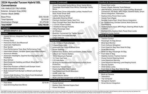 2024 Hyundai TUCSON Hybrid SEL Convenience