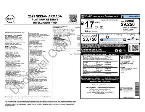 2025 Nissan Armada Platinum Reserve 4WD