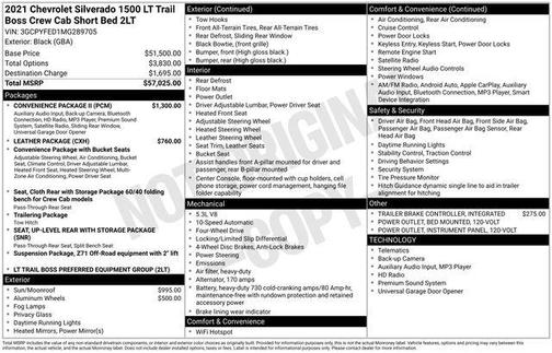2021 Chevrolet Silverado 1500 LT Trail Boss