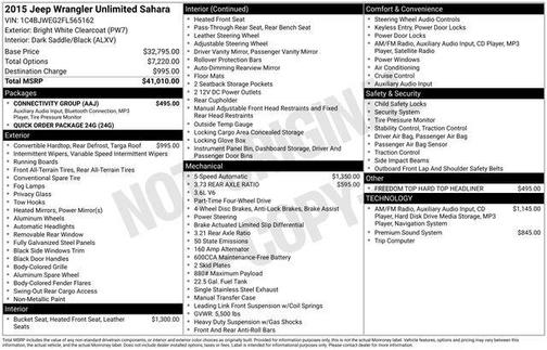 2015 Jeep Wrangler Unlimited Sahara
