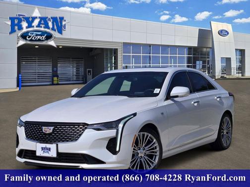 Crystal White Tricoat 2021 Cadillac CT4 Premium Luxury