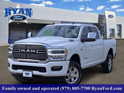 Bright White Clearcoat 2024 RAM 2500 Laramie Crew Cab 4x4 6'4' Box