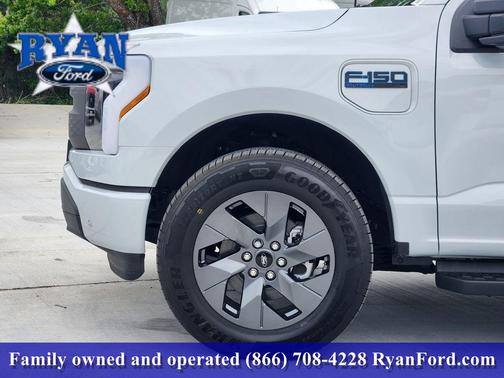 Space White Metallic 2025 Ford F-150 Lightning Flash