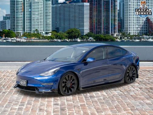 Deep Blue Metallic 2023 Tesla Model 3 Performance