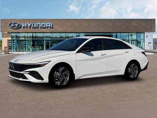 Serenity White 2025 Hyundai ELANTRA HEV SEL Sport