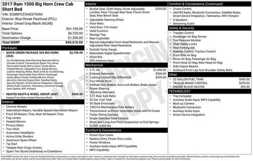 2017 RAM 1500 Big Horn