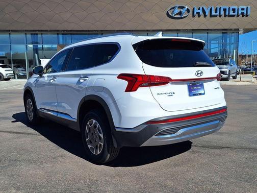 Serenity White Pearl 2023 Hyundai SANTA FE HEV Blue