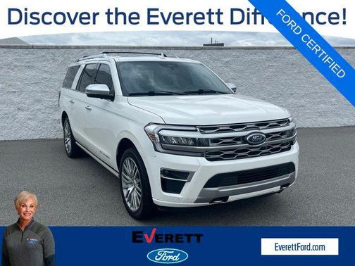 Star White Metallic Tri-Coat 2023 Ford Expedition Max Platinum