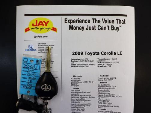 Barcelona Red Metallic 2009 Toyota Corolla LE