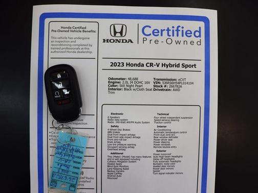 Still Night Pearl 2023 Honda CR-V Hybrid Sport