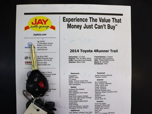 Barcelona Red Metallic 2014 Toyota 4Runner Trail