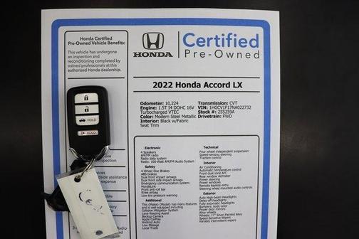 2022 Honda Accord LX 1.5T