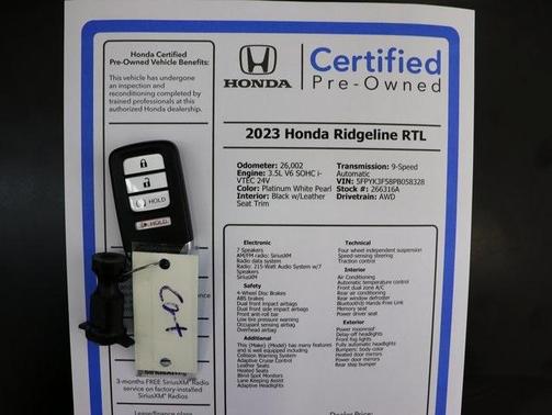 2023 Honda Ridgeline RTL