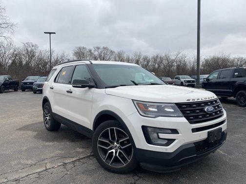 White Platinum Metallic Tri-Coat 2016 Ford Explorer Sport